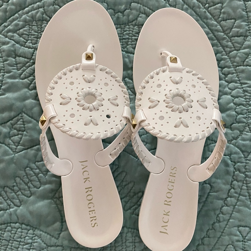 Jack Rogers White Georgica Jelly - NWT
